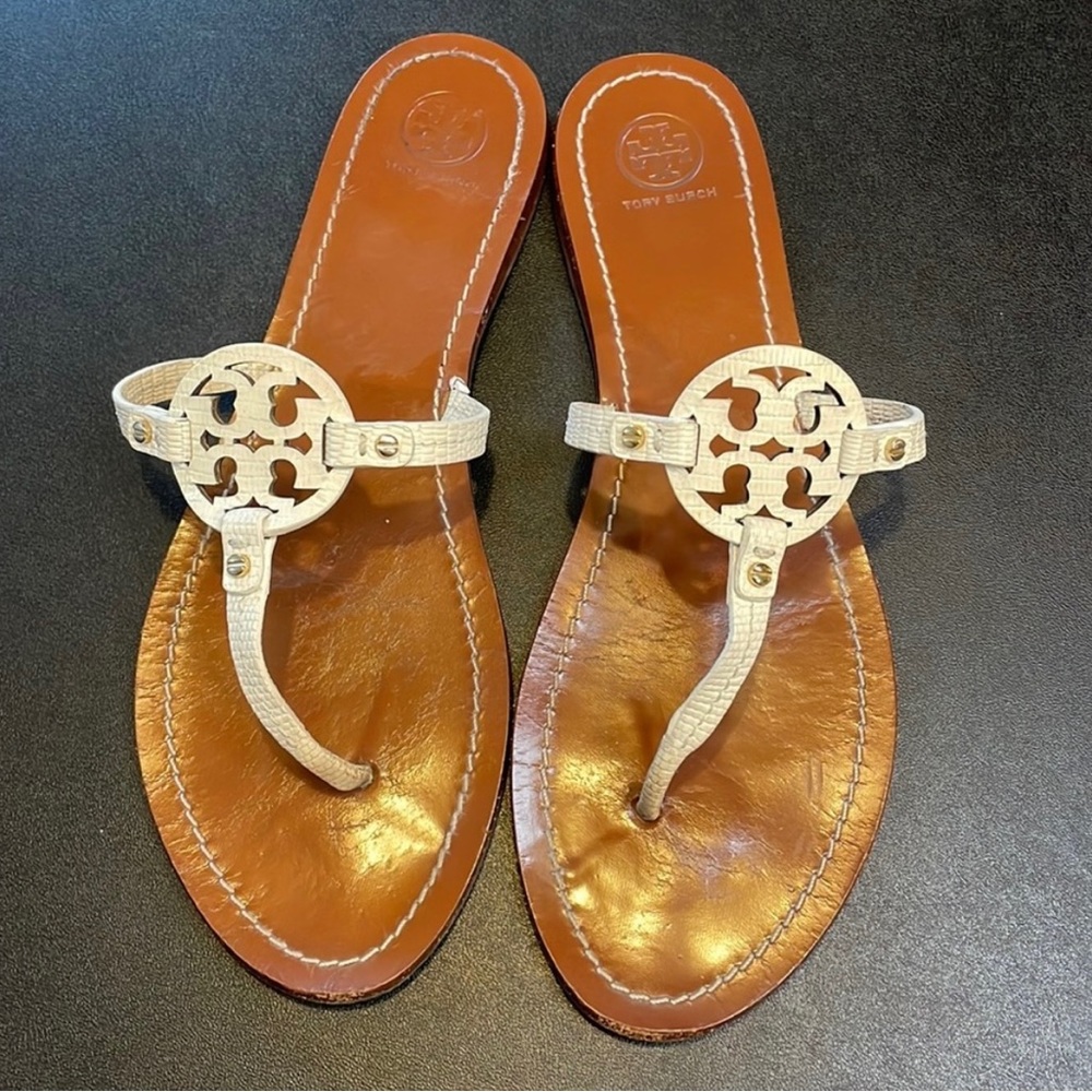Tory Burch Miller Sandals Women’s Size 9.5 White